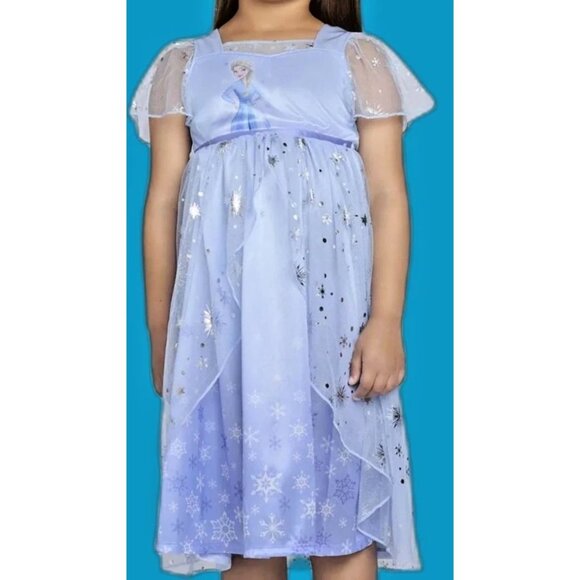 DISNEY FROZEN ELSA Toddler Girls Fantasy Nightgown SIZE 4T Cosplay Dress NEW - Picture 5 of 9